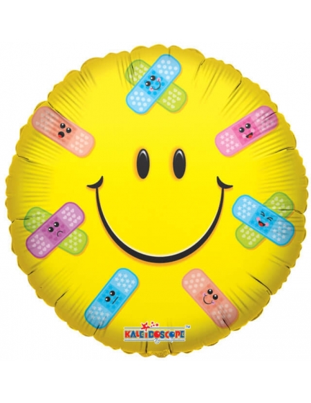 Globo Smiley con Tiritas - Redondo 45cm Foil Poliamida - K1928618