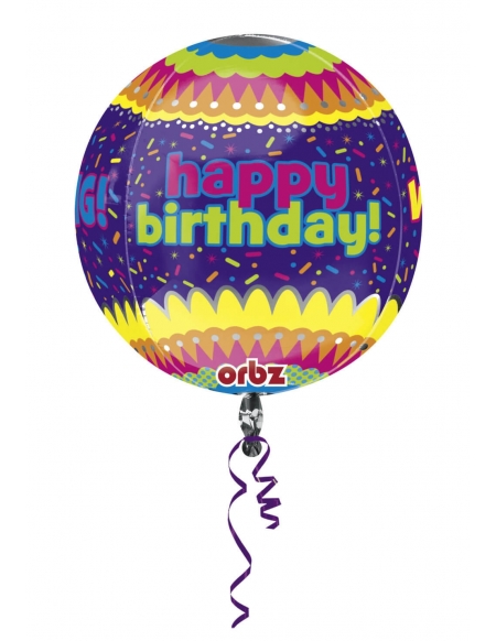 Globo Happy Birthday Confetti Esferico 43cm ORBZ A2877101