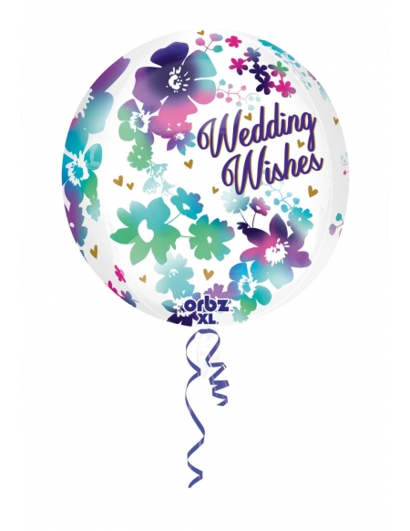 Globo Watercolor Wedding Wishes Esferico 43cm ORBZ A3068801