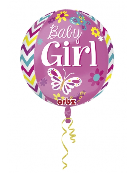 Globo Beautiful Baby Girl Esferico 43cm ORBZ Foil Poliamida A2877601