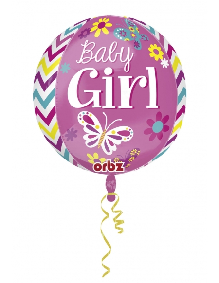 Globo Beautiful Baby Girl Esferico 43cm ORBZ Foil Poliamida A2877601