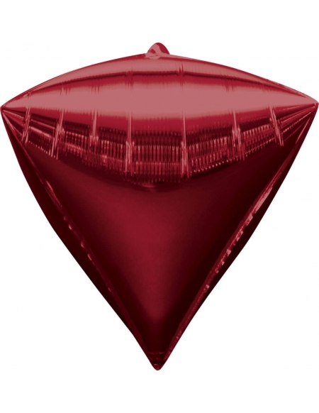 Globo Diamante 3D 43cm Rojo - DIAMONDZ Foil Poliamida - A2834499