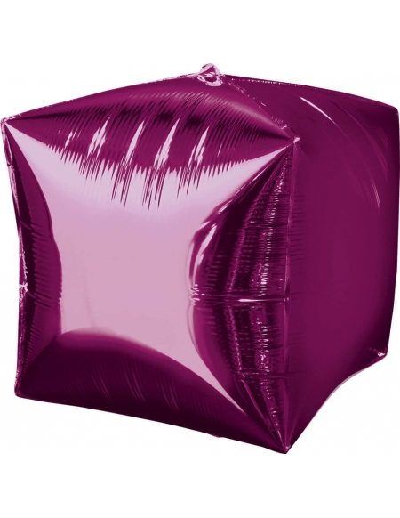 Globo Cubo 3D 40cm Rosa Hot - CUBEZ Foil Poliamida - A2838999