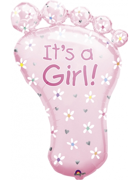 Globo Its a Girl Foot - Forma 82x58cm Foil Poliamida -A0769001