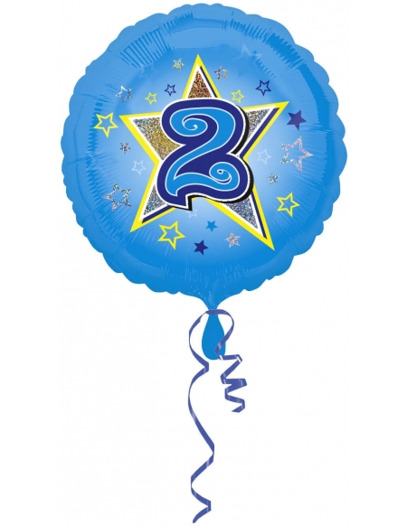 Globo Blue Stars 2 - Redondo 45cm Foil Poliamida - A2953301