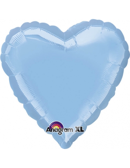 Globo Corazon 45cm Celeste Iridiscente - Foil Poliamida - A2245302