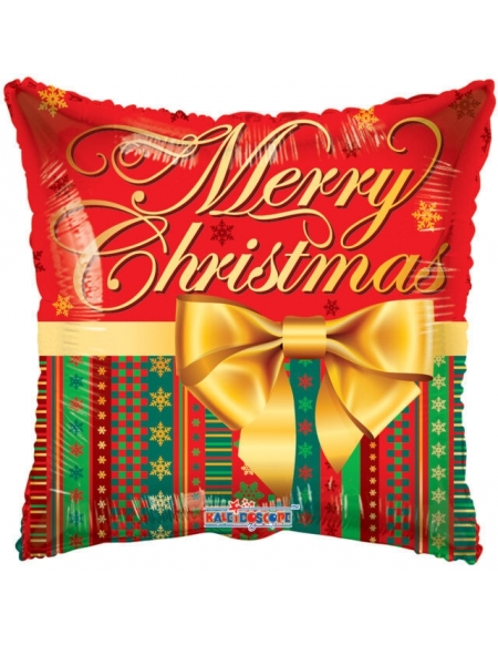 Globo Merry Christmas Moño - Cuadrado 45cm Foil Poliamida - K89104LK