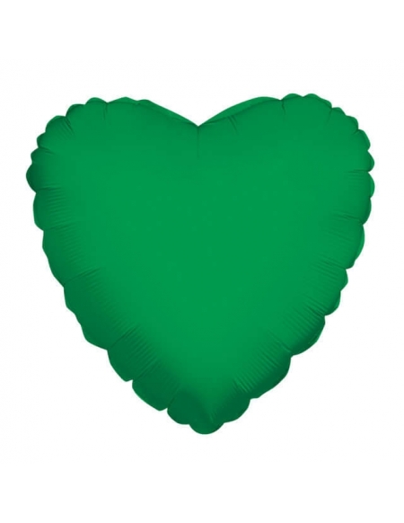 Globo Corazon 10cm Verde Esmeralda - Foil Poliamida - K3411304