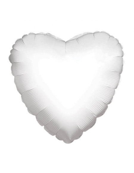 Globo Corazon 10cm Blanco - Foil Poliamida - K3410204