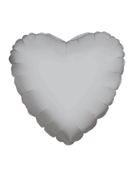 Globo Corazon 22cm Plata - Foil Poliamida - K3410909