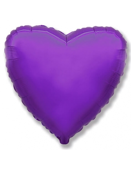 Globo Corazon 23cm Purpura - Foil Poliamida - F202500PU