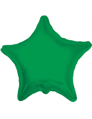 Globo Estrella 22cm Verde Esmeralda - Foil Poliamida - K3402109