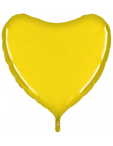 Globo Corazon 91cm Amarillo Pastel - Foil Poliamida - G36116PY