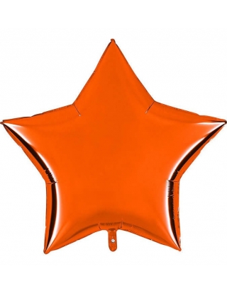 Globo Estrella 91cm Naranja - Foil Poliamida - G36215O