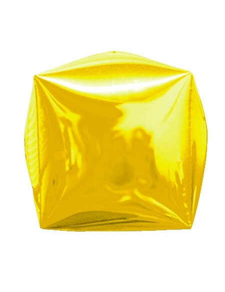 Globo Cubo 40cm Amarillo - Foil Poliamida - S2400