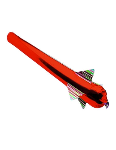 Globos Alargados Cohetes Rojo - Foil Poliamida - S2007S