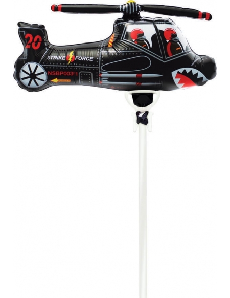 Globo Black Chopper - Mini Forma 36cm Foil Poliamida - NSB00818