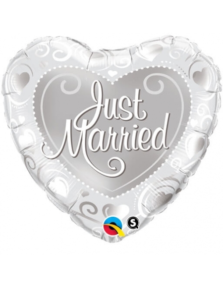 Globo Just Married Hearts - Corazon 45cm Foil Poliamida - Q15816