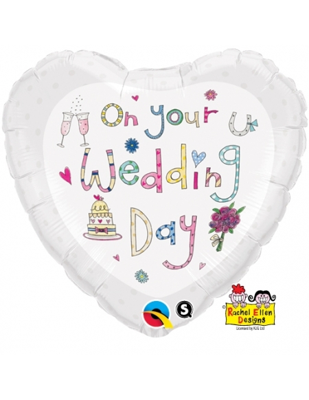 Globo On Your Weddin Day - Corazon 45cm Foil Poliamida - Q51738