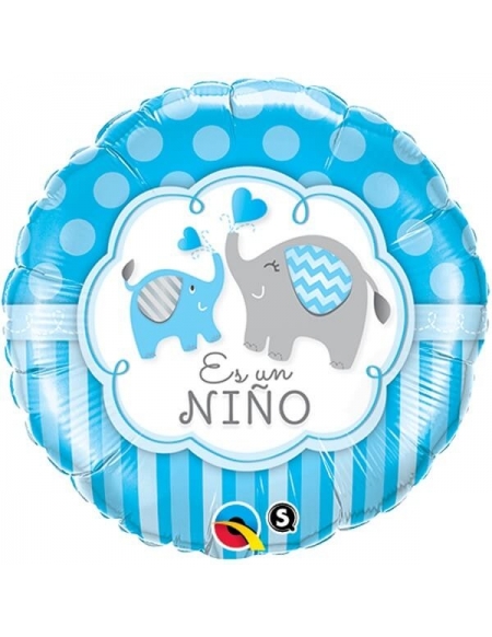 Globo Es Un Niño Elephants - Redondo 45cm Foil Poliamida - Q44505