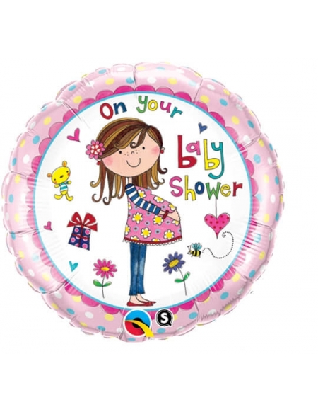 Globo Baby Shower Rubber Duckie - Redondo 45cm Foil Poliamida - Q11790