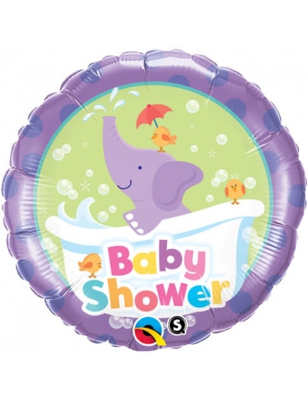 Globo Baby Shower Elephant - Redondo 45cm Foil Poliamida - Q13912
