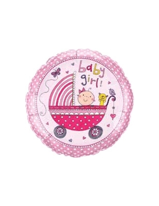 Globo Baby Girl Stroller - Redondo 45cm Foil Poliamida - Q50294