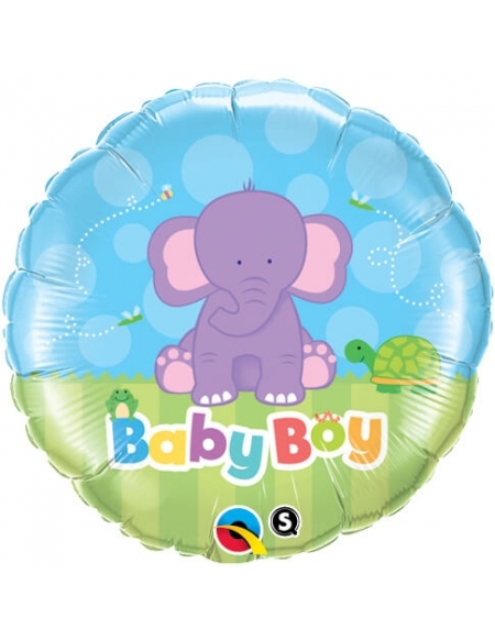 Globo Baby Boy Elephant - Redondo 45cm Foil Poliamida - Q13916