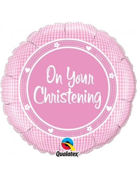 Globo On Your Christening Girl - Redondo 45cm Foil Poliamida - Q14439