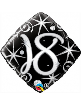 Globo 18 Elegant Sparkles & Swirls Diamante 45cm Foil Poliamida Q29993