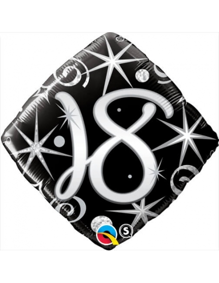 Globo 18 Elegant Sparkles & Swirls Diamante 45cm Foil Poliamida Q29993
