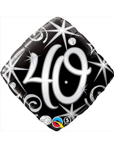 Globo 40 Elegant Sparkles & Swirls Diamante 45cm Foil Poliamida Q30012