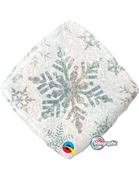 Globo Snowflake Sparkles White - Diamante 45cm Foil Poliamida - Q40091