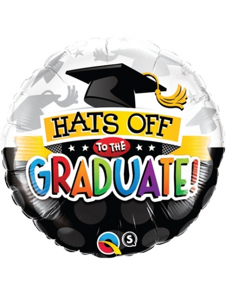 Globo Hats Off To The Graduate! - Redondo 45cm Foil Poliamida - Q93214