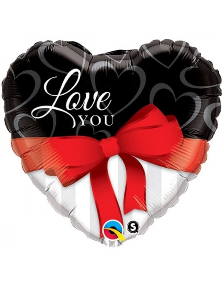 Globo Love You Red Ribbon - Corazon 91cm Foil Poliamida - Q21656