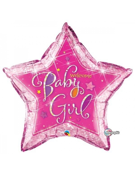 Globo Welcome Baby Girl Stars - Estrella 91cm Foil Poliamida - Q16577