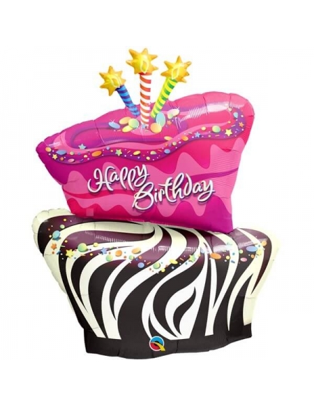 Globo Birthday Funky Zebra Stripe Cake Forma 89cm Q16081