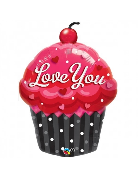 Globo Love You Cupcake Forma 89cm Foil Poliamida