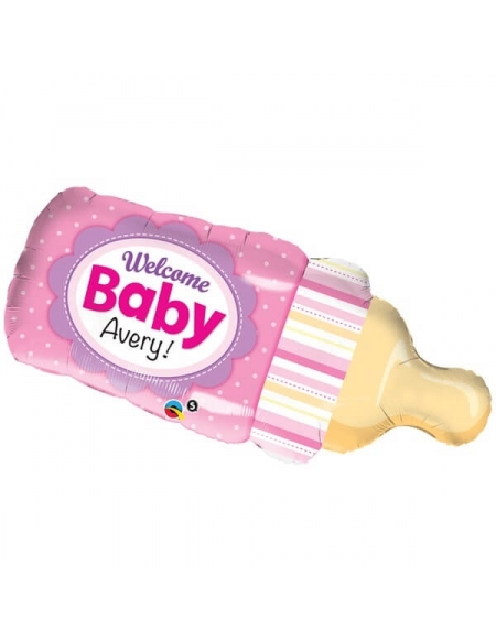 Globo Welcome Baby Bottle Pink - Forma 99cm Foil Poliamida - Q16470