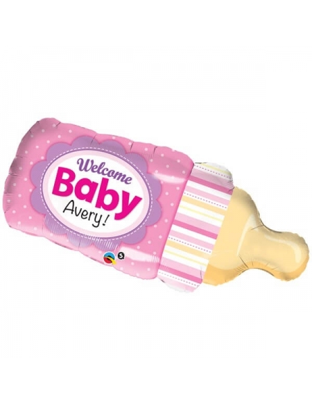 Globo Welcome Baby Bottle Pink - Forma 99cm Foil Poliamida - Q16470