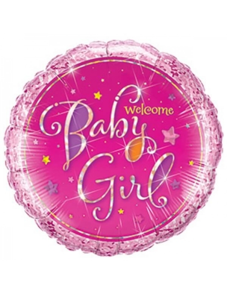 Globo Welcome Baby Girl Stars - Mini 23cm Foil Poliamida - Q41937