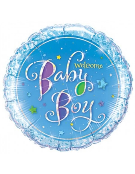 Globo Welcome Baby Boy Stars - Mini 23cm Foil Poliamida - Q41941