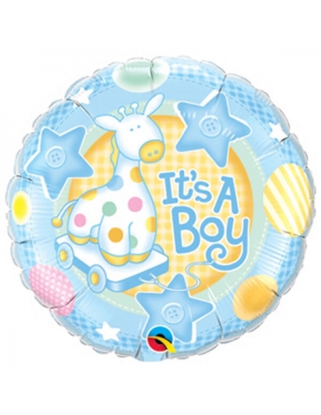 Globo Its a Boy Soft Giraffe - Mini 23cm Foil Poliamida - Q32947