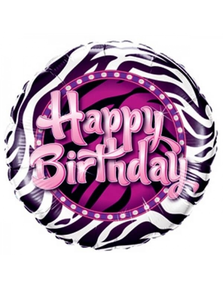 Globo Birthday Zebra Print - Mini 23cm Foil Poliamida - Q41931