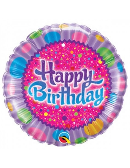 Globo Birthday Sprinkles And Sparkle Mini 23cm Foil Poliamida Q32949