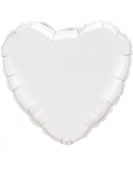 Globo Corazon 10cm White - Foil Poliamida - Q22846