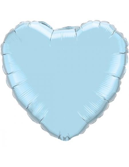 Globo Corazon 10cm Pearl Light Blue - Foil Poliamida - Q27163