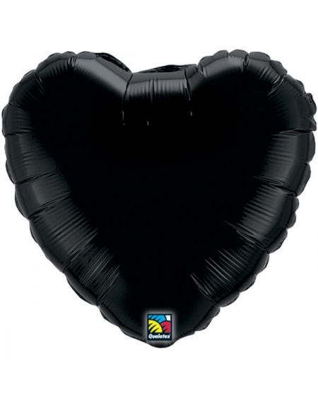 Globo Corazon 45cm Onyx Black - Foil Poliamida - Q12888