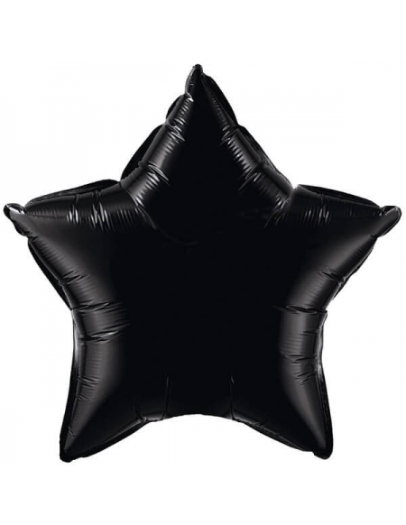 Globo Estrella 10cm Onyx Black - Foil Poliamida - Q14350