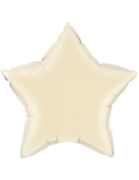 Globo Estrella 50cm Pearl Ivory - Foil Poliamida - Q54806